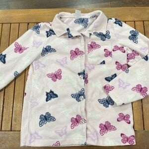 Butterfly print pajama top